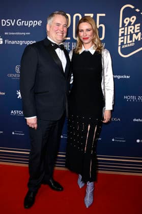 Spencer Chaplin and Kiera Chaplin at the 99Fire Films Award during the Berlinale 2026 in the Astor Film Lounge Berlin, 19 02 2026 Foto:xN.xKubelkax xFuturexImagex fire_6220