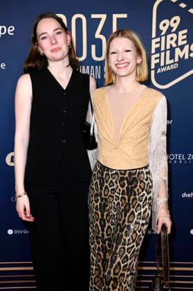 Carina Siekirka and Franziska Grollmann at the 99Fire Films Award during the Berlinale 2026 in the Astor Film Lounge Berlin, 19 02 2026 Foto:xN.xKubelkax xFuturexImagex fire_6250