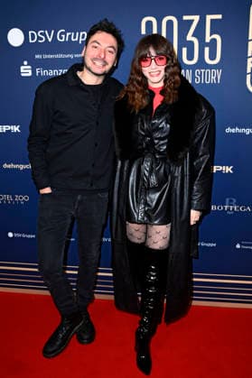 Sofia Portanet with guest at the 99Fire Films Award during the Berlinale 2026 in the Astor Film Lounge Berlin, 19 02 2026 Foto:xN.xKubelkax xFuturexImagex fire_6251