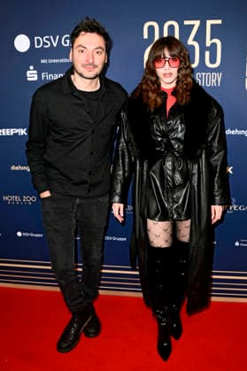 Sofia Portanet with guest at the 99Fire Films Award during the Berlinale 2026 in the Astor Film Lounge Berlin, 19 02 2026 Foto:xN.xKubelkax xFuturexImagex fire_6252