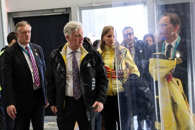 Winter Olympics - Belgium Royal Family at Speed Skating Women’s 1500 Final King Philippe and Princess Eleonore of Belgium arrives at Speed Skating Women’s 1500 Final during Olympic Winter Games Milano-Cortina 2026, in Milan, Italy on February 20, 2026. Photo by Alexis Jumeau ABACAPRESS.COM Milan Italy  Copyright: xJumeauxAlexis ABACAx