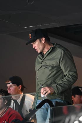 Winter Olympics - Tom Brady At Ice Hockey Match Canada v Finland Tom Brady in the stands during the men s ice hockey semifinal between Canada and Finland during the 2026 Winter Olympics, in Milan, Italy on February 20, 2026. Photo by JMP ABACAPRESS.COM Milan Italy  Copyright: xJMP ABACAx