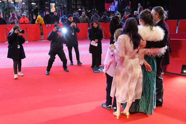 February 20, 2026, Berlin, Germany: Dylan White, Banker White, Anna Fitch and Oscar Dylan pose for photographers on the red carpet for Yo (Love Is A Rebellious Bird)Ã¢â‚¬â ¢ premiere at the 76th Berlin International Film Festival (Berlinale), Europe s first major film festival of the year, at the Berlinale Palast in Berlin. The festival runs from February 12 to 22, 2026. Berlin Germany  - ZUMAf146 20260220_zip_f146_113 Copyright: xRouzbehxFouladix