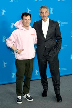 Noah Segan and John Turturro at the photocall for the movie The Only Living Pickpocket in New York at the Berlinale 2026 76 Berlin International Film Festival at the Hotel Grand Hyatt Berlin, 20 02 2026 Foto:xC.xNiehausx xFuturexImagex pickpocket_6234