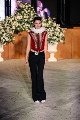 Keburia Autumn Winter 2026 show at London Fashion Week, 20 February 2026 A model walks the runway at the Keburia Fall Winter 2026 show during London Fashion Week, 20 February 2026, Credit:Pete Speller Avalon UK, London  Copyright: xPetexSpellerx xAvalonx 1076824473