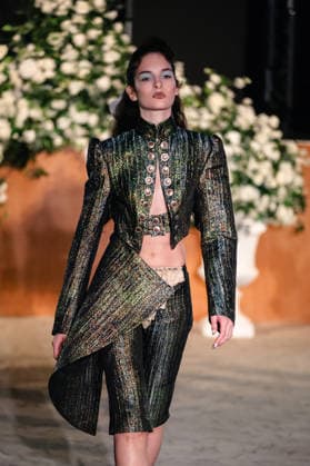 Keburia Autumn Winter 2026 show at London Fashion Week, 20 February 2026 A model walks the runway at the Keburia Fall Winter 2026 show during London Fashion Week, 20 February 2026, Credit:Pete Speller Avalon UK, London  Copyright: xPetexSpellerx xAvalonx 1076824738