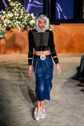 Keburia Autumn Winter 2026 show at London Fashion Week, 20 February 2026 A model walks the runway at the Keburia Fall Winter 2026 show during London Fashion Week, 20 February 2026, Credit:Pete Speller Avalon UK, London  Copyright: xPetexSpellerx xAvalonx 1076824808