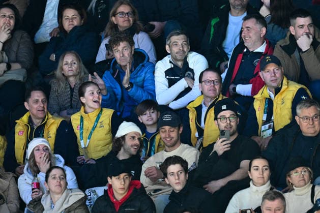 Winter Olympics - Swedish Royal Family At Ice Hockey Match Canada v Finland Princess Estelle, Prince Oscar and Prince Daniel of Sweden in the stands during the men s ice hockey semifinal between Canada and Finland during the 2026 Winter Olympics, in Milan, Italy on February 20, 2026. Photo by JMP ABACAPRESS.COM Milan Italy  Copyright: xJMP ABACAx