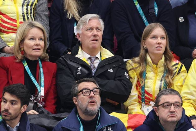 Winter Olympics - Belgium Royal Family at Ice Skating Arena (L-R) Queen Mathilde, King Philippe Filip of Belgium and Princess Eleonore during the Short Track Speed Skating Women s 1500m on day fourteen of the Milano Cortina 2026 Winter Olympic games at Milano Speed Skating Stadium on February 20, 2026 in Milan, Italy. Photo by Alexis Jumeau ABACAPRESS.COM Milan Italy  Copyright: xJumeauxAlexis ABACAx