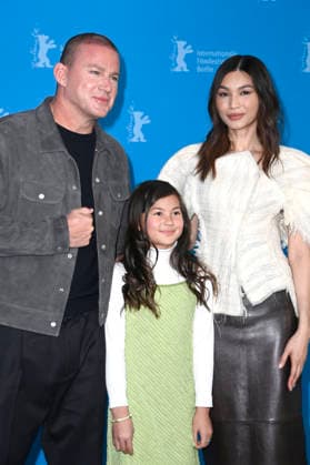 Channing Tatum, Mason Reeves and Gemma Chan at the photocall for the film Josephine at the Berlinale 2026 76 Berlin International Film Festival at the Hotel Grand Hyatt Berlin, 20 02 2026 Foto:xN.xKubelkax xFuturexImagex josephine_6282