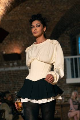 LFW - Sinead Gorey Runway A model walks the runway during the Sinead Gorey fashion show at Tate Britain during London Fashion Week held in London, United Kingdom on February 20, 2026. Photo by LounisPhotography ABACAPRESS.COM London United Kingdom  Copyright: xLounisPhotography ABACAx
