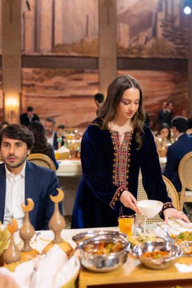 Jordan Royals Attend a Family Iftar - Amman Princess Iman bint Abdullah and her husband Jameel Alexander Thermiotis attend an iftar (fast-breaking evening meal of Muslims in Ramadan) with the Royal Family, in Amman, Jordan on February 19, 2026. Photo by Balkis Press ABACAPRESS.COM Amman Jordan  Copyright: xBalkisxPress ABACAx