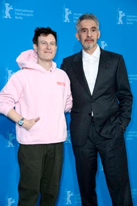 Noah Segan and John Turturro at the photocall for the movie The Only Living Pickpocket in New York at the Berlinale 2026 76 Berlin International Film Festival at the Hotel Grand Hyatt Berlin, 20 02 2026 Foto:xN.xKubelkax xFuturexImagex pickpocket_6314