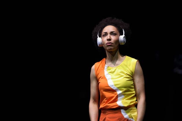 Jessica Cuna during the photo rehearsal for Wolf at the Theater an der Parkaue in Berlin, 20 February 2026 By Sasa Stanisic Directed and choreographed by Raphael Moussa Hillebrand Stage and costumes by Jürgen Kirner Premiere is on 24 February 2026 Theater an der Parkaue Berlin Wolf