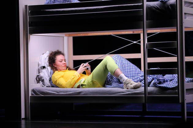 Caroline Erdmann during the photo rehearsal for Wolf at the Theater an der Parkaue in Berlin, 20 February 2026 By Sasa Stanisic Directed and choreographed by Raphael Moussa Hillebrand Stage and costumes by Jürgen Kirner Premiere is on 24 February 2026 Theater an der Parkaue Berlin Wolf