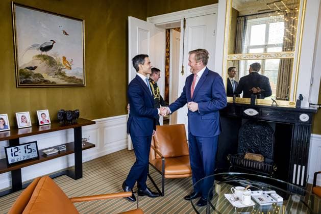 Den Haag, The Netherlands, 2026-02-21 12:16:28 THE HAGUE, 21-02-2026, Huis ten Bosch Palace King receives formateur Rob Jetten at Huis ten Bosch Palace PHOTO: NLBeeld POOL Patrick van Katwijk Credit: NL Beeld Patrick van Emst  Copyright: xx x