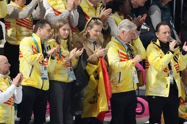 Winter Olympics - Belgium Royal Family At Speed Skating Queen Mathilde of Belgium, King Philippe of Belgium, Princess Eleonore of Belgium during the Speed Skating Men s Mass Start Semifinals on day fifteen of the Milano Cortina 2026 Winter Olympics at Milano Speed Skating Stadium on February 21, 2026 in Milan, Italy. Photo by Alexis Jumeau ABACAPRESS.COM Milan Italy  Copyright: xJumeauxAlexis ABACAx