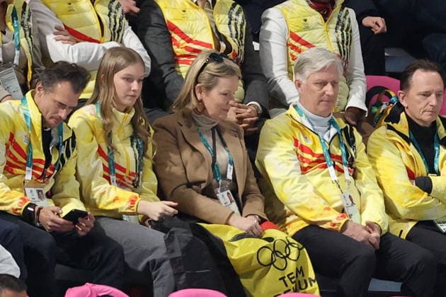Winter Olympics - Belgium Royal Family At Speed Skating Queen Mathilde of Belgium, King Philippe of Belgium, Princess Eleonore of Belgium during the Speed Skating Men s Mass Start Semifinals on day fifteen of the Milano Cortina 2026 Winter Olympics at Milano Speed Skating Stadium on February 21, 2026 in Milan, Italy. Photo by Alexis Jumeau ABACAPRESS.COM Milan Italy  Copyright: xJumeauxAlexis ABACAx