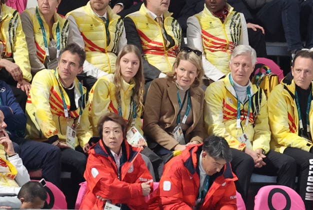 Winter Olympics - Belgium Royal Family At Speed Skating Queen Mathilde of Belgium, King Philippe of Belgium, Princess Eleonore of Belgium during the Speed Skating Men s Mass Start Semifinals on day fifteen of the Milano Cortina 2026 Winter Olympics at Milano Speed Skating Stadium on February 21, 2026 in Milan, Italy. Photo by Alexis Jumeau ABACAPRESS.COM Milan Italy  Copyright: xJumeauxAlexis ABACAx