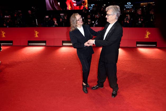 Donata Wenders and Wim Wenders attend the Award Ceremony Red Carpet of the 76th Berlinale International Film Festival Berlin at Berlinale Palast on February 21, 2026 in Berlin, Germany Award Ceremony Red Carpet of the 76th Berlinale International Film Festival Berlin in Berlin, Germany