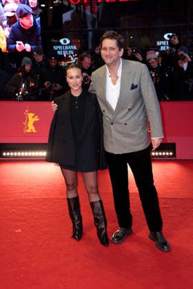 Sina Tkotsch and Sebastian Schwarz attend the Award Ceremony Red Carpet of the 76th Berlinale International Film Festival Berlin at Berlinale Palast on February 21, 2026 in Berlin, Germany Award Ceremony Red Carpet of the 76th Berlinale International Film Festival Berlin in Berlin, Germany