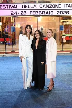 Sanremo: 76th Italian Song Festival. Primafestival. Pictured: Ema Stokholma, Manola Moslehi, Carolina Rey  Copyright: xMaurizioxD Avanzox xipa-agency.netx xMaurizioxDxAvanzox IPA_Agency_IPA71837290