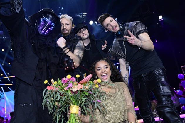 MALMÖ, SWEDEN 20260221 Smash Into Pieces and Cimberly advanced to the final of round 4 of Melodifestivalen 2026 in Malmö Arena on Saturday MALMÖ SWEDEN x50090x  Copyright: xJohanxNilsson TTx MELODIFESTIVALEN 2026 MALMÖ TXtUxckmedI