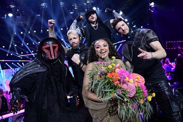 MALMÖ, SWEDEN 20260221 Smash Into Pieces and Cimberly advanced to the final of round 4 of Melodifestivalen 2026 in Malmö Arena on Saturday MALMÖ SWEDEN x50090x  Copyright: xJohanxNilsson TTx MELODIFESTIVALEN 2026 MALMÖ fdPkU4Dn9CU
