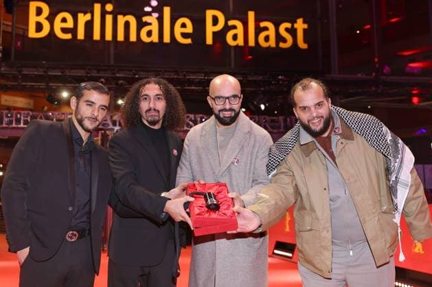 Berlinale Award Winner 2026 Sofiane Zermani, Abdallah Alkhatib, Taqiyeddine Issaad and Salah Issaad Winner of the 76th Berlinale at the Berlinale Palast, Berlin, date 21 02 2026 Copyright: xEventpress Kratschx