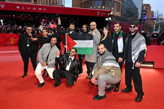 76th Berlin Film Festival Closing Ceremony Salah Issaad, Sofiane Zermani, Taqiyeddine Issaad and Abdallah Alkhatib attending Closing Ceremony of the 76th Berlin International Film Festival in Berlin, Germany on 21 February 2026. Photo by Julien Reynaud APS-Medias ABACAPRESS.COM Berlin  Copyright: xReynaudxJulien APS-Medias ABACAx