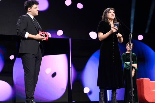 Marie Rose Osta receives the Golden Bear for Best Short Film Yawman ma walad Someday a Child at the Closing Ceremony and Award Ceremony at the Berlinale 2026 76 Berlin International Film Festival in the Berlinale Palast Berlin, 21 02 2026 Foto:xN.xKubelkax xFuturexImagex closing_6331
