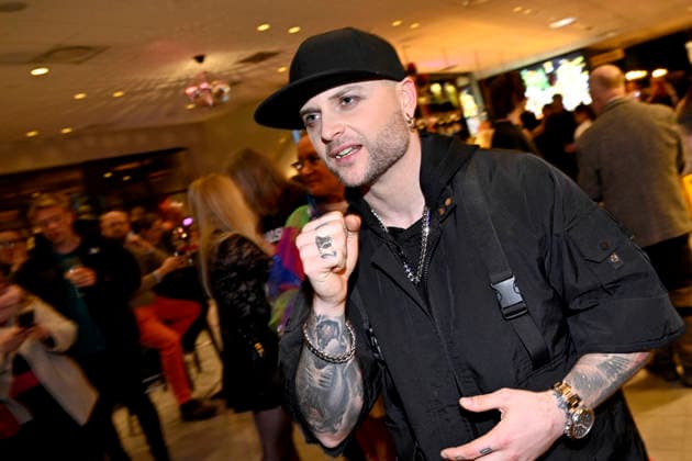 MALMÖ, SWEDEN 20260221 Chris Adam, singer of Smash Into Pieces, at the afterparty after round 4 of Melodifestivalen 2026 in Malmö Arena on Saturday MALMÖ SWEDEN x50090x  Copyright: xJohanxNilsson TTx MELODIFESTIVALEN 2026 MALMÖ va1OEafLyZc
