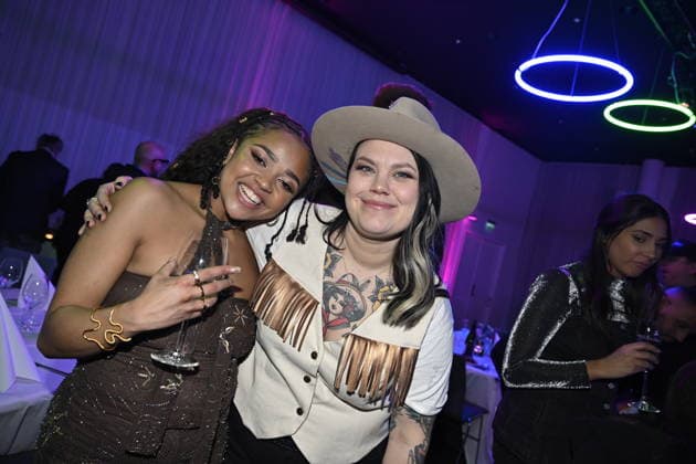 MALMÖ, SWEDEN 20260221 Cimberley and Erika Jonsson at the afterparty after round 4 of Melodifestivalen 2026 in Malmö Arena on Saturday MALMÖ SWEDEN x50090x  Copyright: xJohanxNilsson TTx MELODIFESTIVALEN 2026 MALMÖ 63Hj_Ms9N1Y