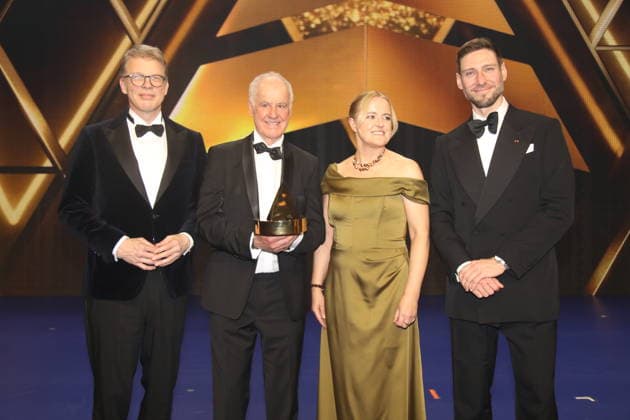 Fritz Fischer receives the Golden Sports Pyramid during the 55 Ball of Sports 2026 in the Festhalle Frankfurt Frankfurt am Main, 21 02 2026 Copyright: xAgenturxWehnertx xM.xGränzdörferx