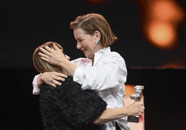 76th Berlin International Film Festival BERLIN, GERMANY - FEBRUARY 21: Sandra Huller receives the Silver Bear Award for Best Actress for her role in Rose during the 76th International Berlin International Film Festival (Berlinale) in Berlin, Germany on February 21, 2026. Halil Sagirkaya Anadolu Berlin Germany. Editorial use only. Please get in touch for any other usage.  Copyright: x2026xAnadoluxHalilxSagirkayax