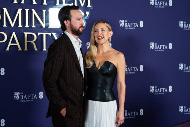 February 21, 2026, London, United Kingdom: Danny Fujikawa (L) and Kate Hudson (R) attend the Nominees Party for the EE BAFTA Film Awards 2026 at the National Portrait Gallery. London United Kingdom  - ZUMAs197 20260221_aaa_s197_277 Copyright: xLounisxTiarx