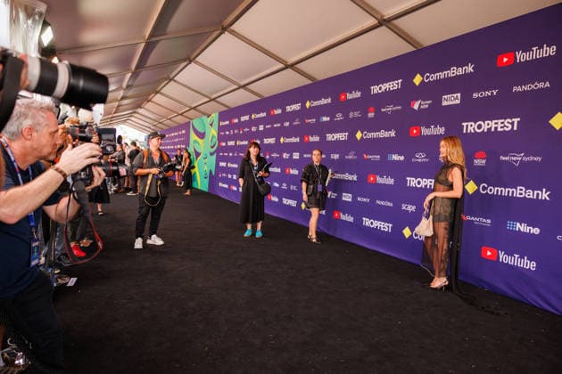 TROPFEST, Margot Robbie walks the black carpet at Centennial Park in Sydney, Sunday, February 22, 2026. ( NO ARCHIVING SYDNEY NEW SOUTH WALES AUSTRALIA  Copyright: xNADIRxKINANIx 20260222137599228071