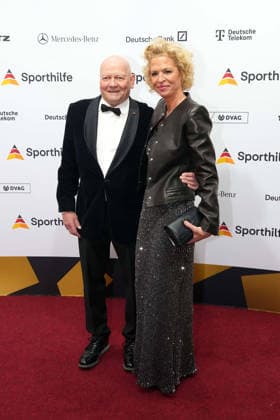 Joachim Hunold and Tanja Dellbruegger at the Ball of Sports on 21 02 2026 in Frankfurt Ball of Sports 2026 in Frankfurt a Main