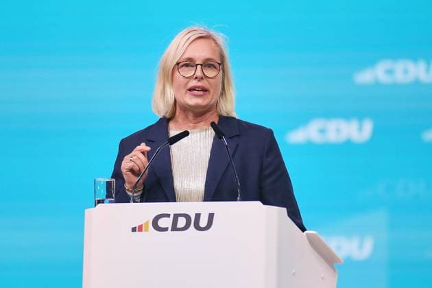 Stuttgart, Baden-Württenberg, Deutschland, 20.02.2026: Messehalle: 38. Bundesparteitag der CDU Deutschlands: Christiane Schenderlein *** Stuttgart, Baden Württenberg, Germany, 20 02 2026 Exhibition Hall 38 Federal Party Conference of the CDU of Germany Christiane Schenderlein Copyright: xdtsxNachrichtenagenturx dts_107542