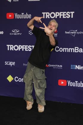 February 22, 2026: DANNY PHILIPPOU attends Tropfest 2026 at Centennial Park on February 22, 2026 in Sydney, NSW Australia  - ZUMAa155 20260222_aaa_a155_062 Copyright: xChristopherxKhouryx