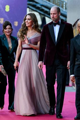 . 22 02 2026. London, United Kingdom. Prince William and Kate Middleton , the Prince and Princess of Wales ,arriving at the BAFTA Film Awards in London.  xi-Imagesx xPoolx IIM-26585-0050