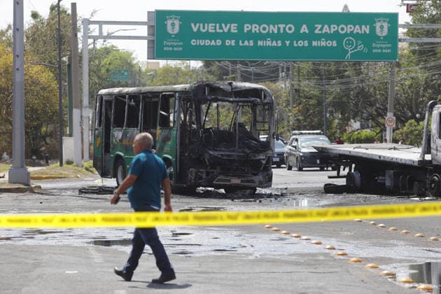 Mexican cartel leader El Mencho killed in military operation GUADALAJARA, JALISCO, MEXICO - FEBRUARY 22: A view of the site where Mexican Army troops killed Nemesio Oseguera Cervantes, known as El Mencho, leader of the Cartel Jalisco Nueva Generacion (Jalisco New Generation), during a federal operation in Guadalajara, Jalisco, Mexico on February 22, 2026. Earlier in the day, armed men blocked several highways in the western state of Jalisco, setting vehicles and trucks on fire in response to the federal security operation in the region Stringer Anadolu Guadalajara Mexico. Editorial use only. Please get in touch for any other usage. Copyright: x2026xAnadoluxStringerx