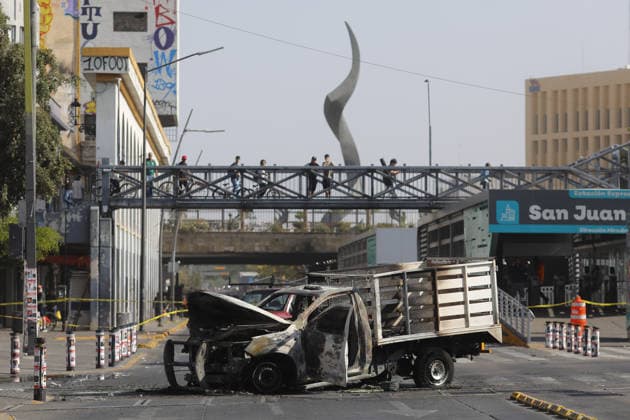 Mexican cartel leader El Mencho killed in military operation GUADALAJARA, JALISCO, MEXICO - FEBRUARY 22: A view of the site where Mexican Army troops killed Nemesio Oseguera Cervantes, known as El Mencho, leader of the Cartel Jalisco Nueva Generacion (Jalisco New Generation), during a federal operation in Guadalajara, Jalisco, Mexico on February 22, 2026. Earlier in the day, armed men blocked several highways in the western state of Jalisco, setting vehicles and trucks on fire in response to the federal security operation in the region Stringer Anadolu Guadalajara Mexico. Editorial use only. Please get in touch for any other usage. Copyright: x2026xAnadoluxStringerx
