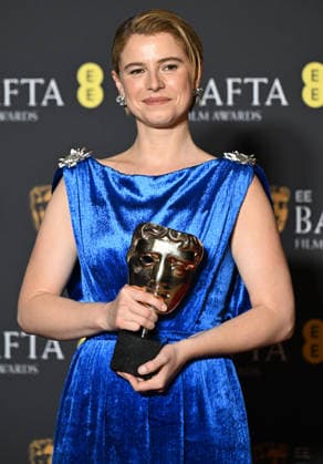 2026 BAFTA Film Awards press room at the Royal Festival Hall, Southbank Centre Featuring: Jesse Buckley Where: London, United Kingdom When: 22 Feb 2026 Credit: Cover Images EDITORIAL USE ONLY. NOT FOR USE BY NEWSPAPERS BASED IN THE UK. Copyright: xx coverimg55497449