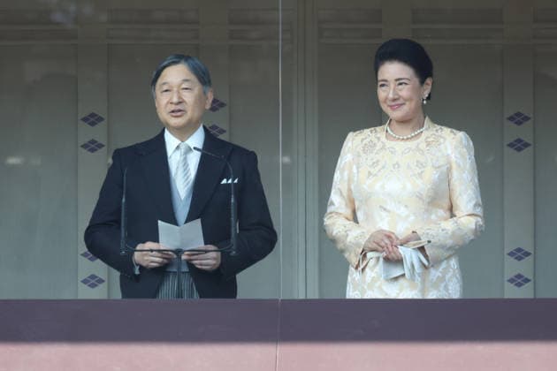 February 23, 2026, Tokyo, Japan: (L to R) EMPEROR NARUHITO of Japan delivers his message, expressing his heartfelt wishes alongside his wife EMPRESS MASAKO of Japan during his birthday celebration at the Imperial Palace, where crowds gathered to honor this special occasion. Tokyo Japan - ZUMAm191 20260223_aap_m191_009 Copyright: xRodrigoxReyesxMarinx