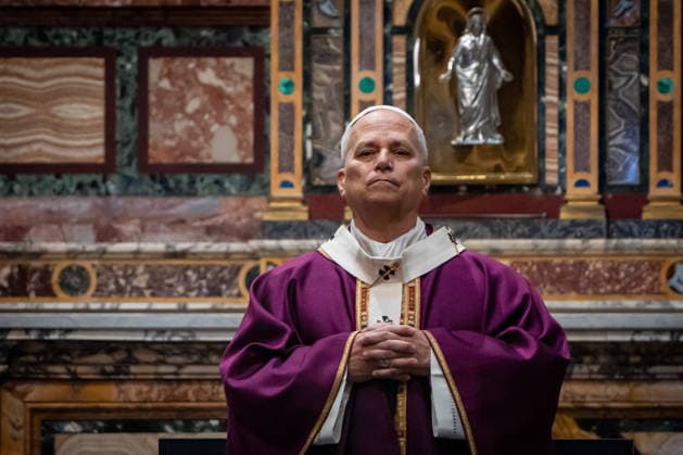 Pope Leo XIV visits the parish of the Sacred Heart of Jesus in Rome - 22 Feb 2026 Pope Leo XIV leads a mass during a pastoral visit at the parish of the Sacred Heart of Jesus in the Castro Pretorio neighborhood of Rome. Rome Italy Copyright: xStefanoxCostantinox xSOPAxImagesx SCOSTANTINO_26VAT0957