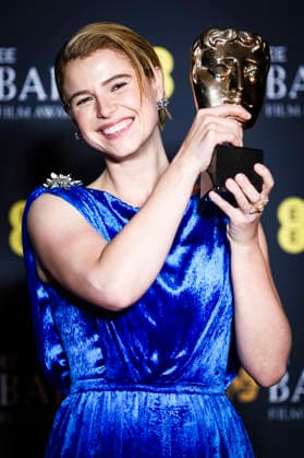 Jessie Buckley with the award for Best Actress in a Leading Role in Hamnet at the BAFTA Film Awards 2026 79th British Academy Film Awards at the Royal Festival Hall London, 22 02 2026 Foto:xJ.xEdwardsx xFuturexImagex bafta_6220