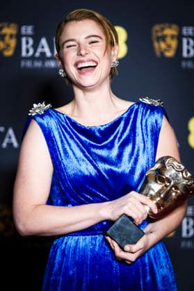 Jessie Buckley with the award for Best Actress in a Leading Role in Hamnet at the BAFTA Film Awards 2026 79th British Academy Film Awards at the Royal Festival Hall London, 22 02 2026 Foto:xJ.xEdwardsx xFuturexImagex bafta_6221