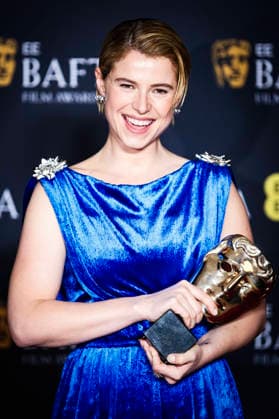 Jessie Buckley with the award for Best Actress in a Leading Role in Hamnet at the BAFTA Film Awards 2026 79th British Academy Film Awards at the Royal Festival Hall London, 22 02 2026 Foto:xJ.xEdwardsx xFuturexImagex bafta_6222