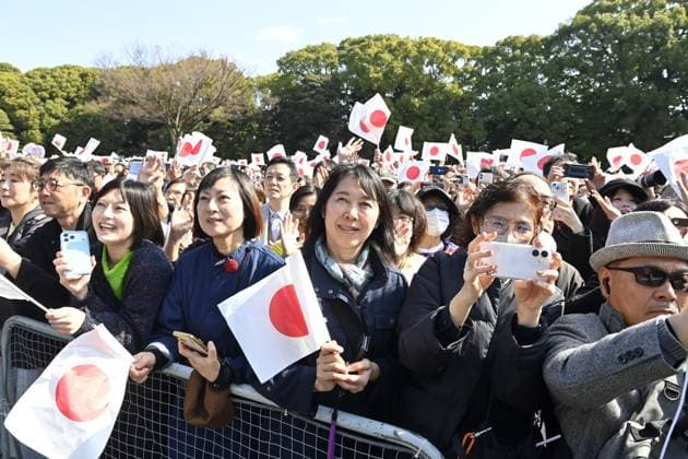 Japanese Emperor Naruhito’s 66th birthday TOKYO, JAPAN - FEBRUARY 23 : People gather to celebrate Japanese Emperor Naruhito’s 66th birthday for a public appearance at the Imperial Palace in Tokyo, Japan on February 23, 2026. David Mareuil Anadolu Tokyo Japan. Editorial use only. Please get in touch for any other usage.  Copyright: x2026xAnadoluxDavidxMareuilx